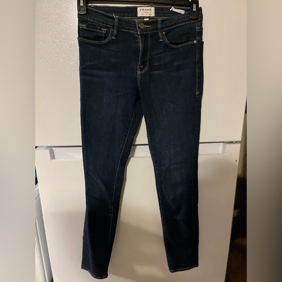 Frame Womens Jeans Size 27 (UK8-10) Le Skinny de Jeanne in Blue Stretch‎ - Picture 1 of 6